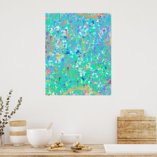 Poster Arte abstrata: minúsculas criaturas marinhas