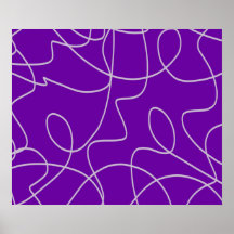 Arte abstrata moderna em linha violeta