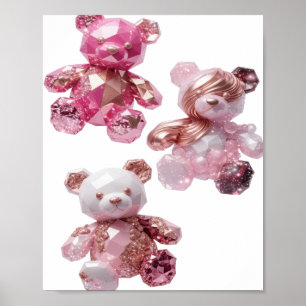 Poster ARTE ABSTRATA Moderna em Prata Design Moderno