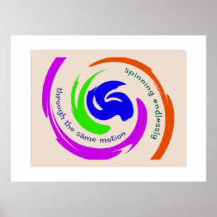 Poster Arte abstrata motivacional moderna personalizada