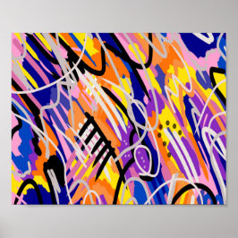 Poster Arte abstrata ousada e expressiva