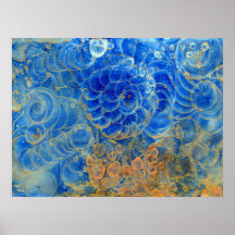 Arte abstrata pintada à mão - Subaquático