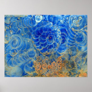 Poster Arte abstrata pintada à mão - Subaquático