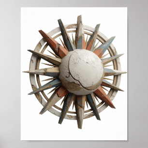 Poster ARTE ABSTRATA Prata DESIGN Moderno FRESCO