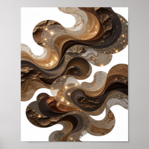 Poster Arte Abstrata Prata Sharp v2