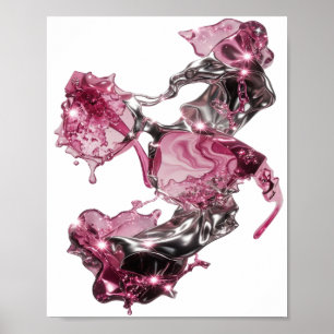 Poster Arte abstrata prateada ARTE ABSTRATA Design Abstra
