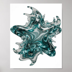 Poster Arte abstrata prateada ARTE ABSTRATA Design abstra