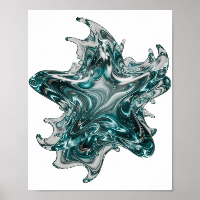 Poster Arte abstrata prateada ARTE ABSTRATA Design abstra (Frente)