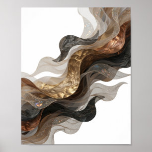 Poster Arte abstrata prateada atraente