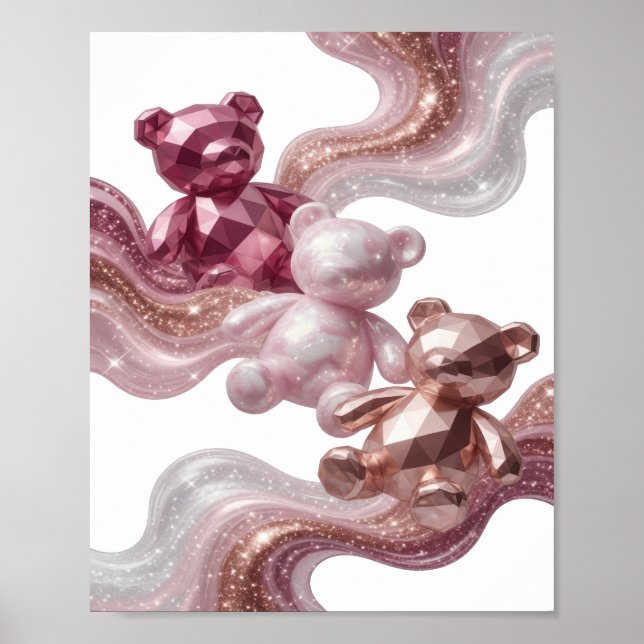Poster Arte abstrata prateada DESIGN Moderno Resfriado (Frente)