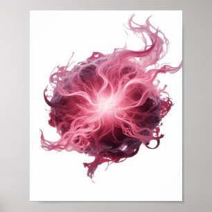 Poster Arte abstrata prateada icônica Design Gráfico v2
