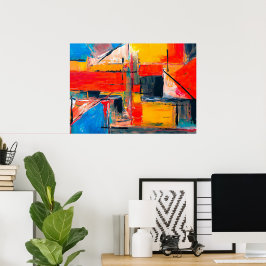 Poster Arte Abstrata Pulso Urbano