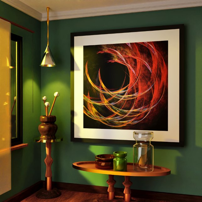 Pôster Arte abstrata quebrando o círculo (Breaking the Circle Abstract Art Poster)