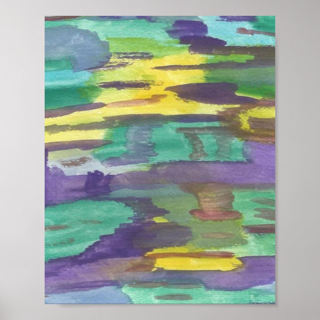 Poster Arte abstrata reflexões  (Frente)