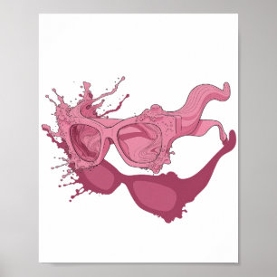 Poster ARTE ABSTRATA Rosa Vibrante Design de Arte Abstrat