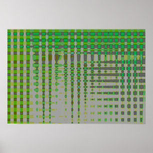 Poster Arte Abstrata Verde 1003