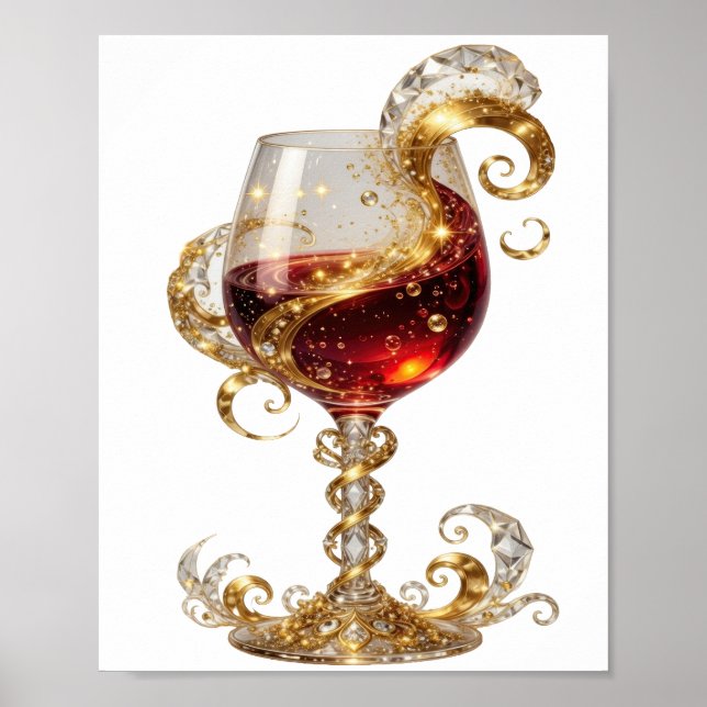 Poster ARTE ABSTRATA Witty Gold (Frente)