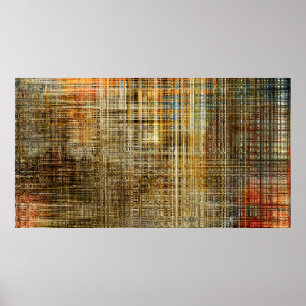 Poster Arte abstrato colorida interseção geométrica