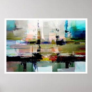 Poster Arte Abstrato Colorida Original De Dushan