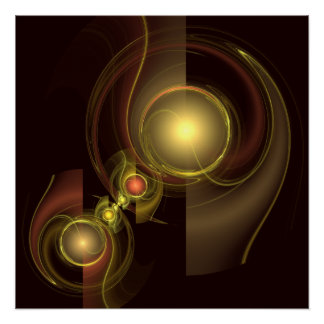 Pôster Arte Abstrato de Conexão Inteira