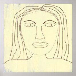 Poster arte abstrato de desenho