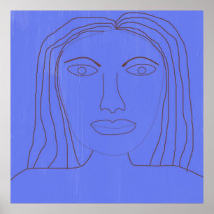 Poster arte abstrato de desenho