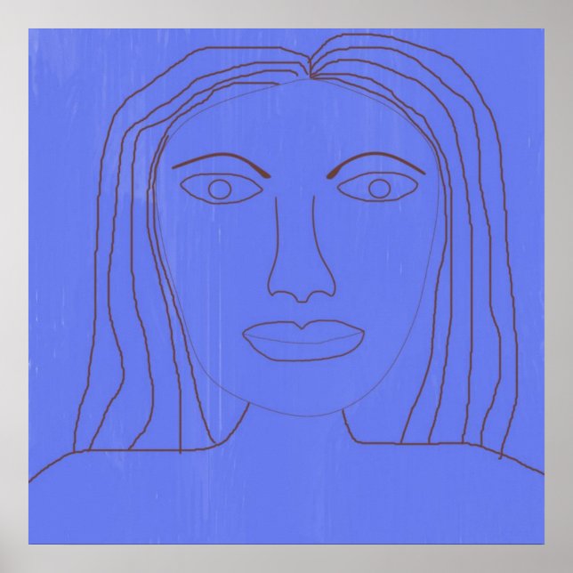 Poster arte abstrato de desenho (Frente)