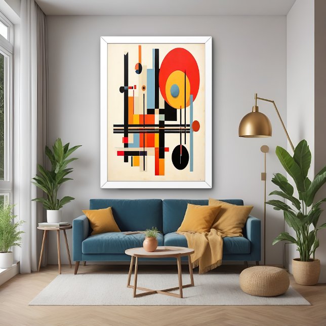 Poster Arte Abstrato Geométrica Inspirada por Bauhaus Vib (Criador carregado)