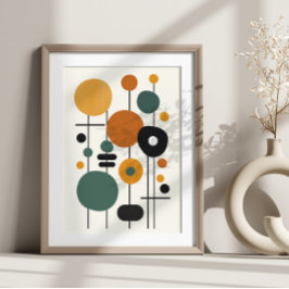 Poster Arte Abstrato Geométrica Moderna Colorida