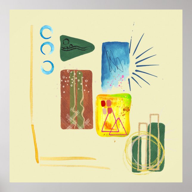 Poster Arte Abstrato minimalista (Frente)