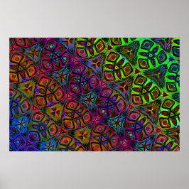 Poster arte abstrato multicolorida diagonal