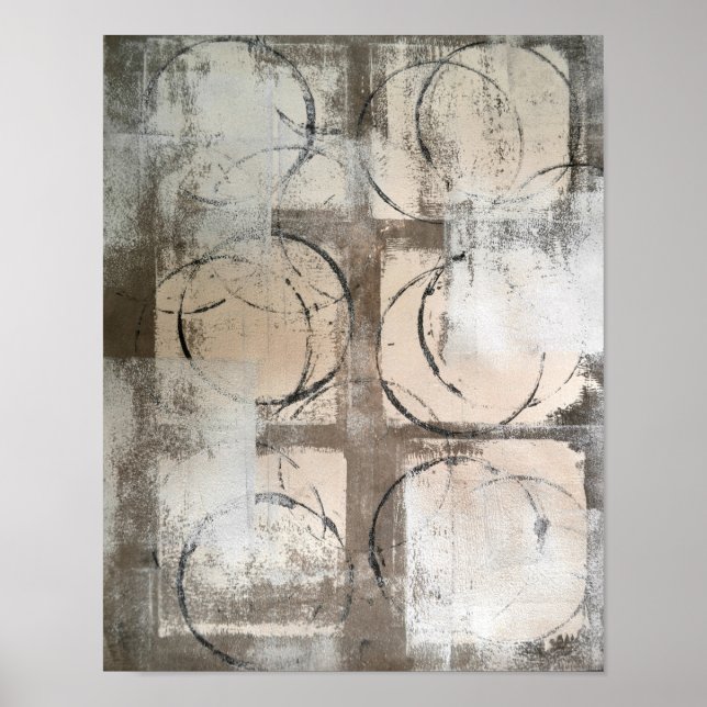Pôster Arte Abstrato Neutra "Enchida" (Frente)
