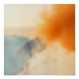 Pôster Arte Abstrato Neutro Quente Difuso