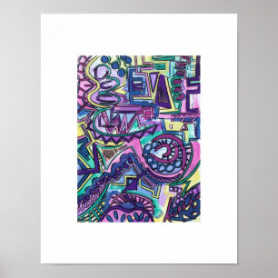 Poster Arte Abstrato pintada Gratuita