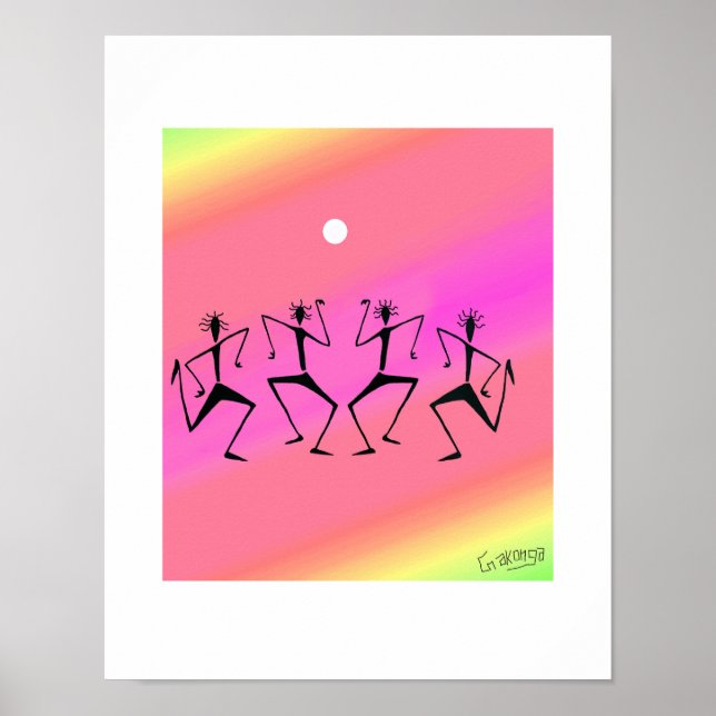 Poster Arte Africana, Celebração Arco-Íris (Frente)