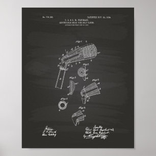Poster Arte ajustável da patente dos clubes de golfe 190
