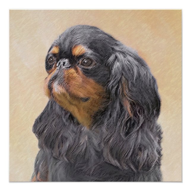 Pôster Arte Animal Original Pintura Inglesa Toy Spaniel (Frente)