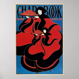 Pôster Arte Antiga Chap Book de Ação de Graças em estilo 