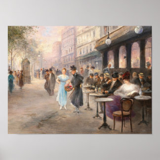 Poster Arte Antiga da Rua Paris