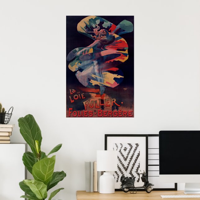 Poster Arte Antiga Moderna, Loie Fuller no Folies Bergere (Escritório em casa)