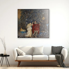 Poster Arte Antiga Princesa e Príncipe John Bauer