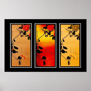 Poster Arte asiática Utagawa Hiroshige Japão 3 do vinta