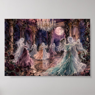 Poster Arte Assombrada de Dança de Salão de Baile Gótico