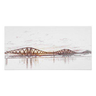 Pôster Arte Atmosférica da Ponte Forth