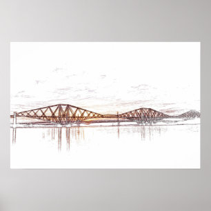 Poster Arte Atmosférica da Ponte Forth