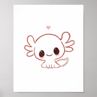 Poster Arte Axolotl