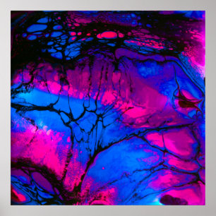 Poster Arte Azul-Céu e Cor-de-Rosa