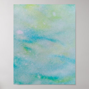 Poster arte azul verde abstrato