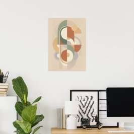 Poster Arte Bauhaus Geométrico Abstrato | Meados do Sécul