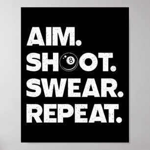 Poster Arte Billiard Engraçada Para Homens Mulheres Jogad